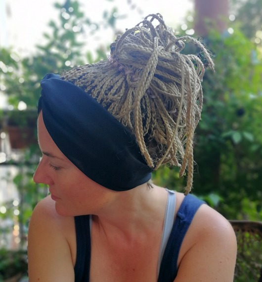 opaska damska turbanowa szeroka boho ruda klara