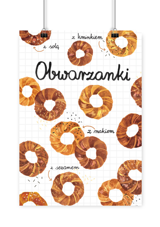 plakaty Plakat Kraków Obwarzanki
