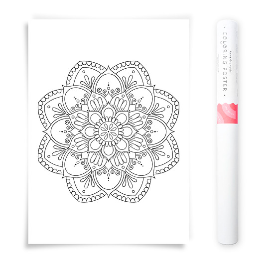 plakaty Plakat do Kolorowania Mandala 50x70cm