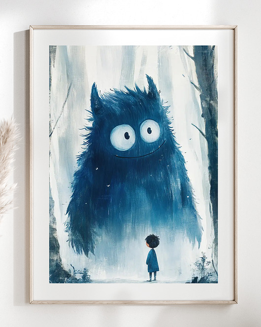 plakaty Plakat Niebieski stworek IV