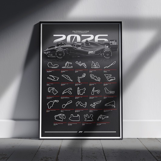 plakaty Plakat Tory wyścigowe - F1 2026 Season