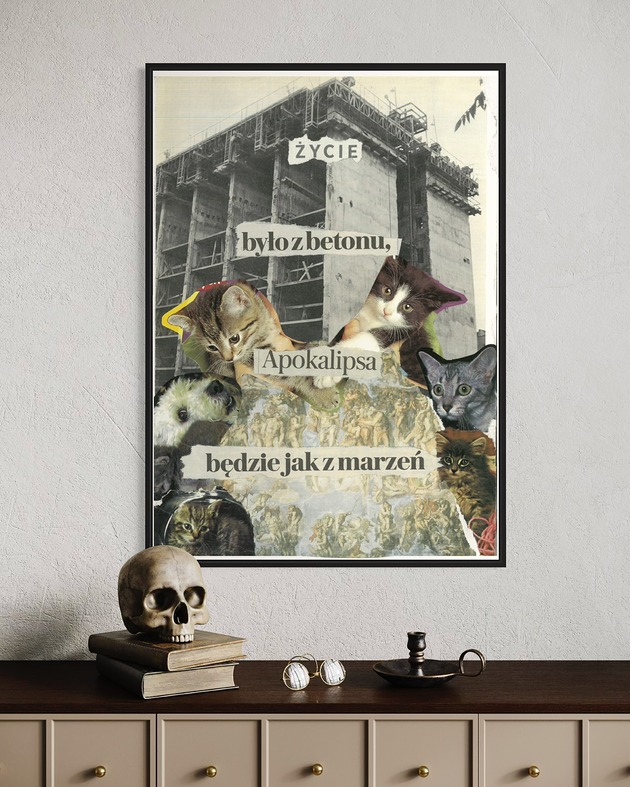 plakaty Plakat z kolażu analogowego