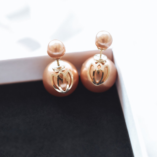 kolczyki pozłacane Kolczyki ICONIC Rose Gold