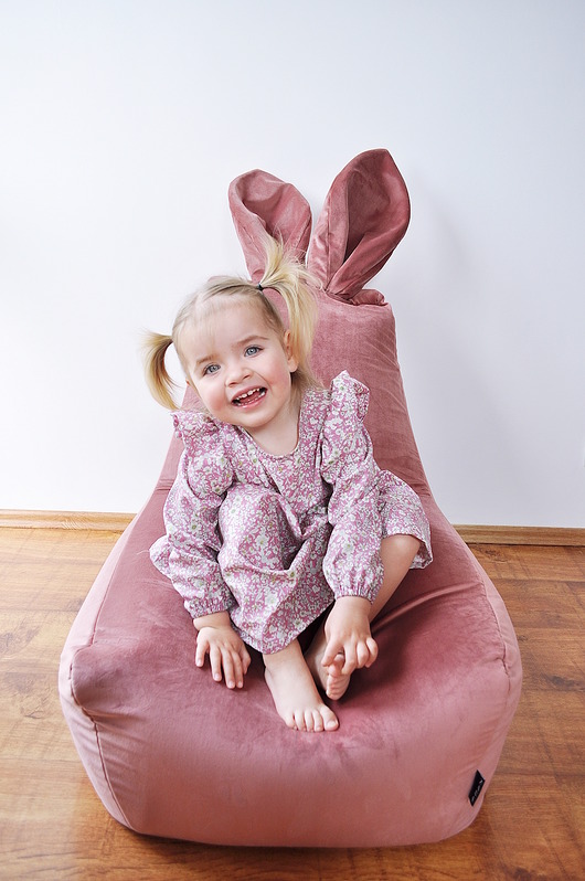 pufa dla dziecka Pufa dla dzieci Velvet Bunny