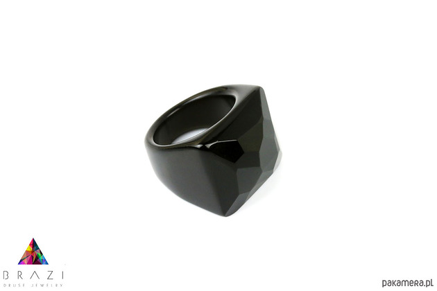 InspiRING Onyks Fasetowany Brazi Druse Jewelry