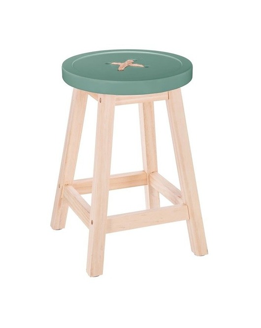 Stolik Kawowy Drewniany Guzik Zielony MIA home