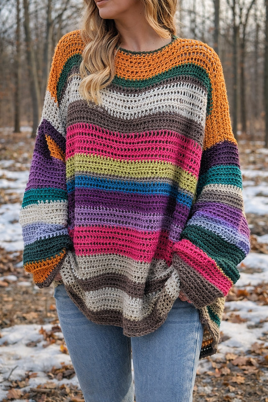 swetry damskie Wełniany sweter oversize