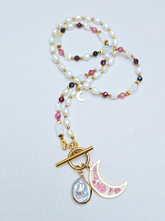 złote naszyjniki Naszyjnik Wrzosowy Księżyc