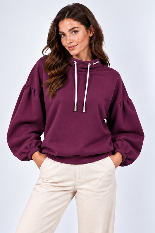 bluza bez kaptura damska Bluza ,,ARIA" Śliwka