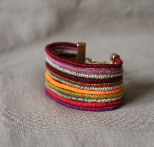 bransoletki - inne Bransoletka minimalistyczna ze sznurków