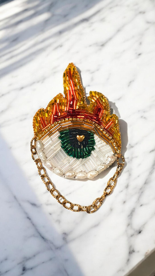 broszki Wyjątkowa broszka OKO  handmade rękodzieło unikat