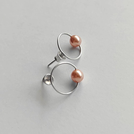 kolczyki z kamieniami Kolczyki OKRĄG