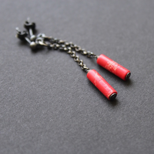 kolczyki z kamieniami Kolczyki Red