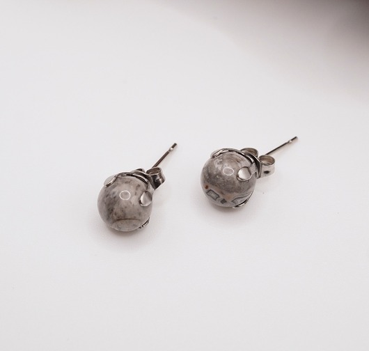 kolczyki z kamieniami Kolczyki Snowy Night