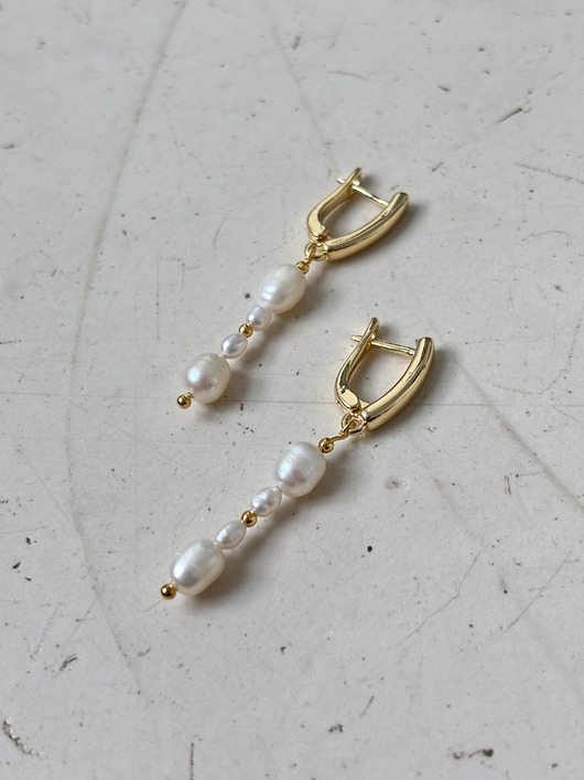 kolczyki z mosiądzu Kolczyki z Perłami delikatne