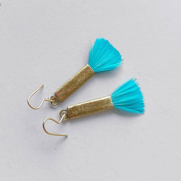 kolczyki z piórami PIÓRKO kolczyki