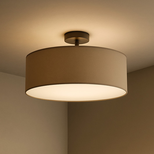 plafony Nowoczesna lampa sufitowa do salonu WENECJA fi - 30 cm w kolorze beżowym