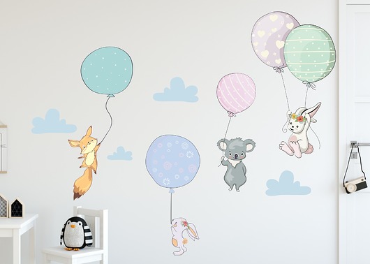 naklejki ścienne do pokoju dziecka naklejki dla dzieci na ścianę balony z balonami 