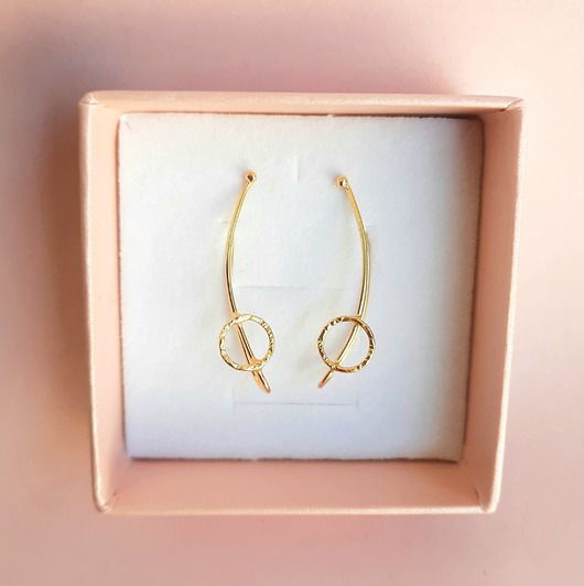 nausznice Komplet kolczyk- nausznica Koło Gold pozłacane srebro