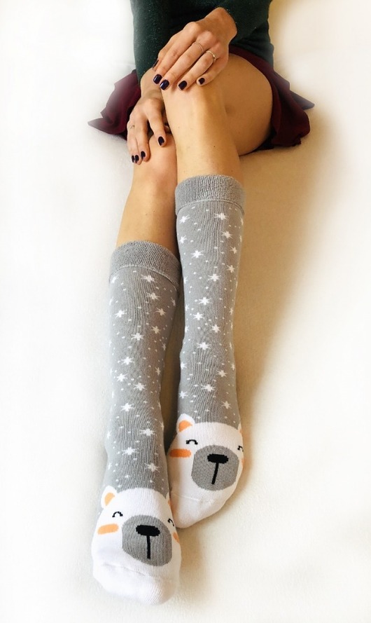 skarpetki damskie Ciepłe Skarpetki z Misiem