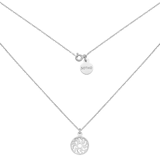 srebrne naszyjniki Srebrny naszyjnik z medalionem