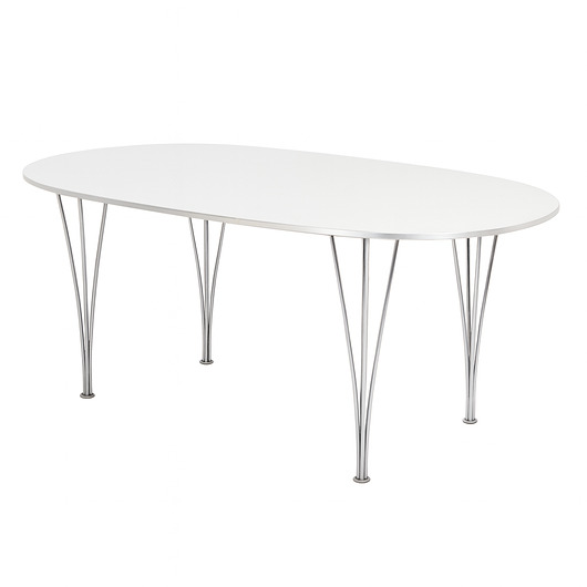 stoły Stół Fritz Hansen Superellipse, Dania, lata 90., biały laminat 130