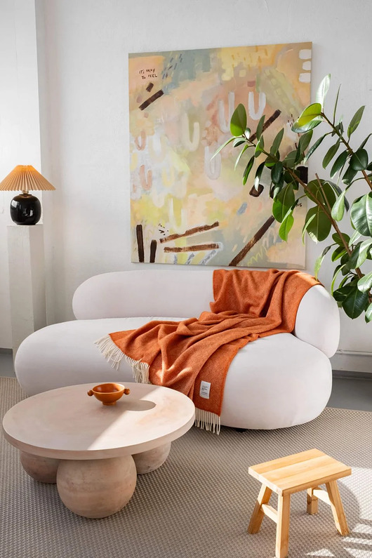 koce i narzuty HERA w kolorze pomarańczowym