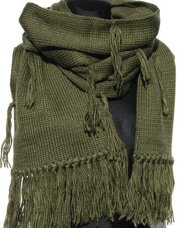 szal khaki halo pracownia