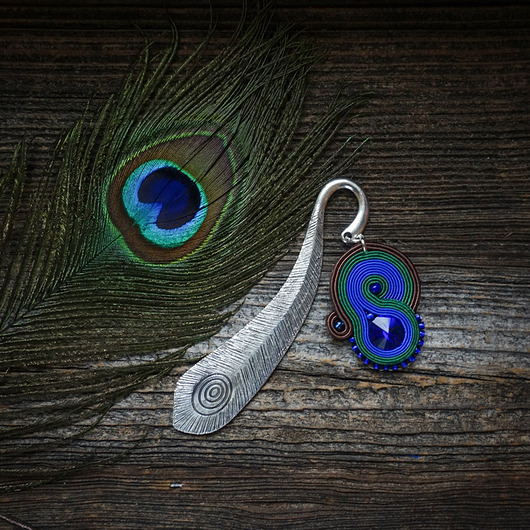 Kocham Czytać -  zakładka do książki soutache Mró Soutache