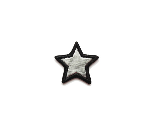 naszywki na ubrania Naszywka Metallic Silver Star