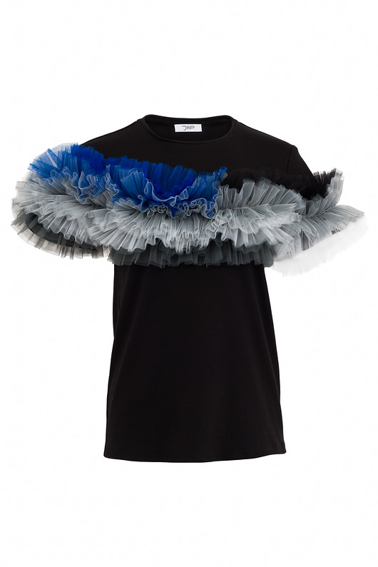 t-shirt damskie T-shirt z tiulem