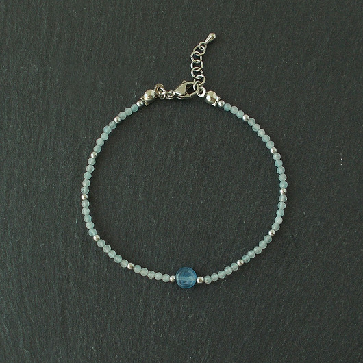 bransoletki z kamieni naturalnych Kianit delikatna bransoletka