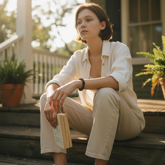 bransoletki z kamieni naturalnych Turmalin i drewno bransoletka