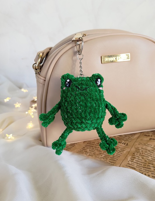 breloki Brelok żabka pluszowa, Brelok do kluczy, Brelok dla dziecka