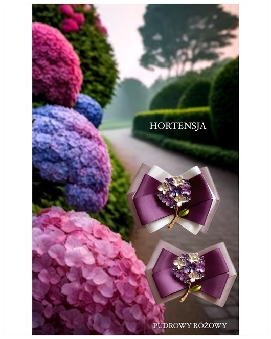 broszki Brosza Hortensja z kwiatowej kolekcji NEW