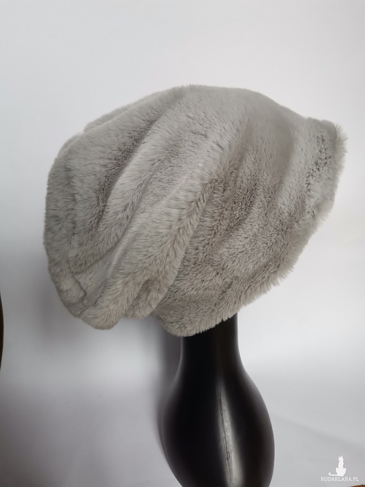 czapki damskie czapka futrzana damska szara