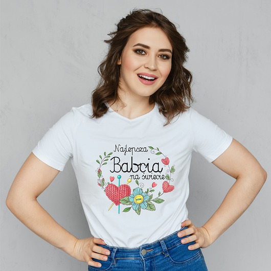 t-shirt damskie Koszulka damska  Najlepsza babcia na świecie