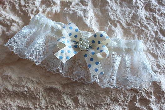 Podwiązka ŚLUB - HAFT - BEADING  Casual Natural Clothes