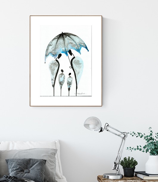 ZAMÓWIENIE  grafika 30x40 cm wykonana ręcznie Krystyna Siwek Art