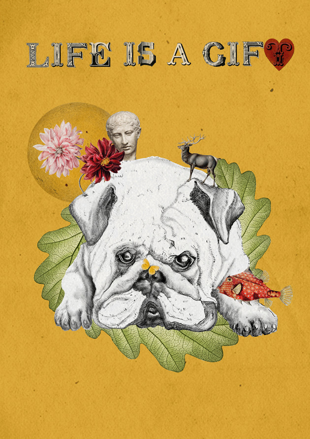 grafiki i ilustracje Plakat/Kolaż cyfrowy "Life is a gift"