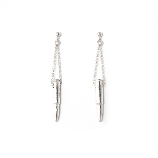 Eyes On Traget - silver long earrings Unikke Design