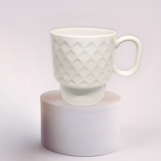 kubki Mały kubek na kawę, biała mini-majsterszolka 250 ml