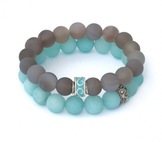 Grey, mat agate & azure, mat jade set. Lavoga