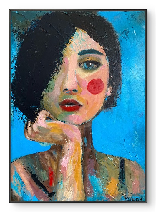 obrazy Dalia / obraz oryginał na płótnie 50x70 Cm