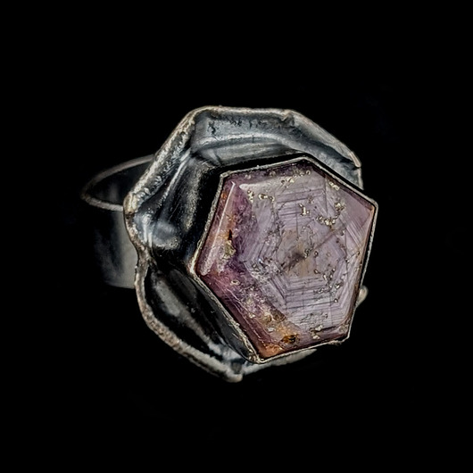 pierścionki srebrne Pierścionek Surowe piękno rubinu