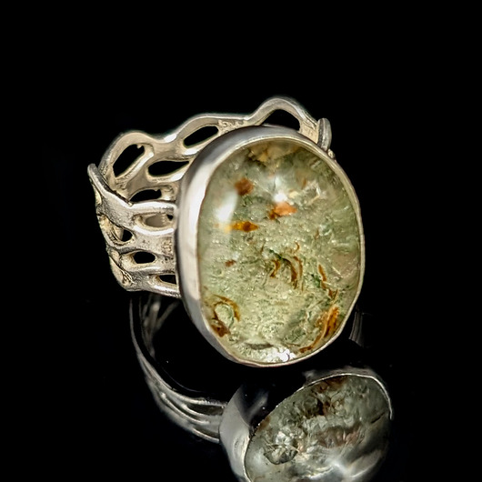 pierścionki srebrne Pierścionek wiosenka- kwarc lodolitowy