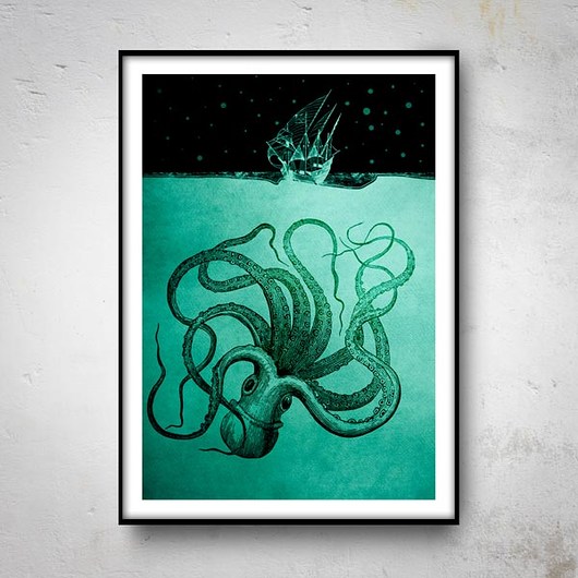 OCTOPUS plakat 50x70cm muamua design