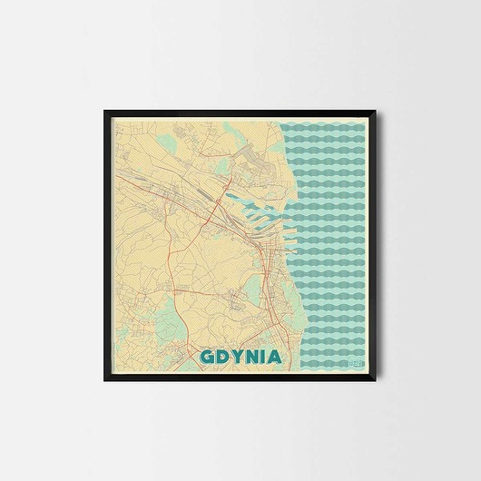 plakaty Plakat Gdynia Retro - CityArtPosters