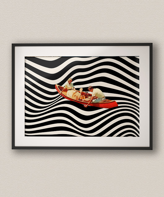 plakaty Plakat poziomy Rejs - Kolaż Fine Art