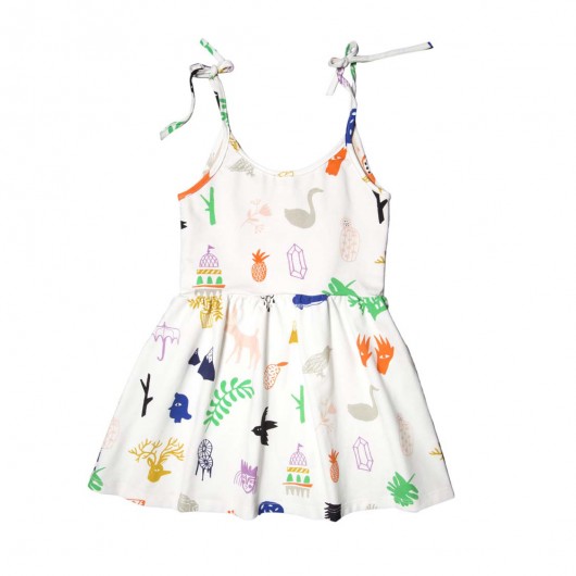 Summer DRESS - ox summer print Kółko Krzyżyk